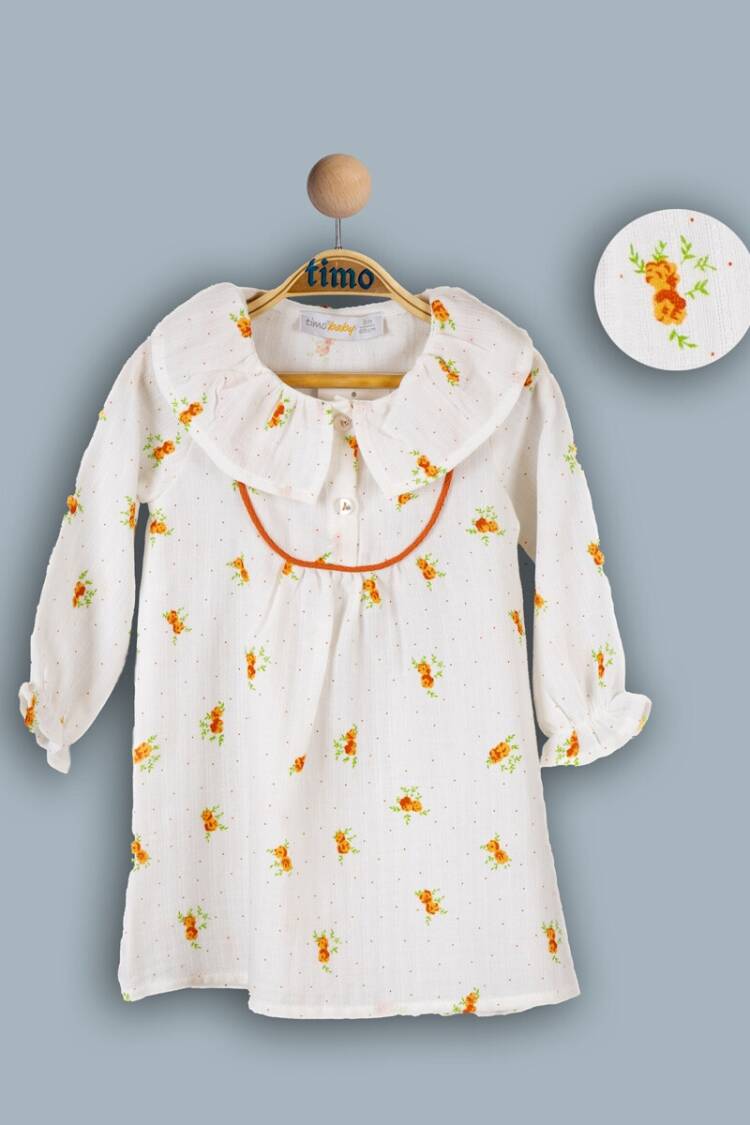 Baby Dress - Toptan Kız Bebek Müslin Elbise 6-24M 1018-TK4DÜ042242391 - Brand: Timo - Women & Kids, Baby Clothes Wholesale - Globality Store