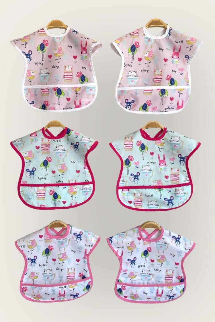 Aprons and Nutrition Products - Toptan Kız Bebek Önlük 6-24M 2047-1050 - Brand: Algiy Mini - Women & Kids, Baby Clothes Wholesale - Globality Store