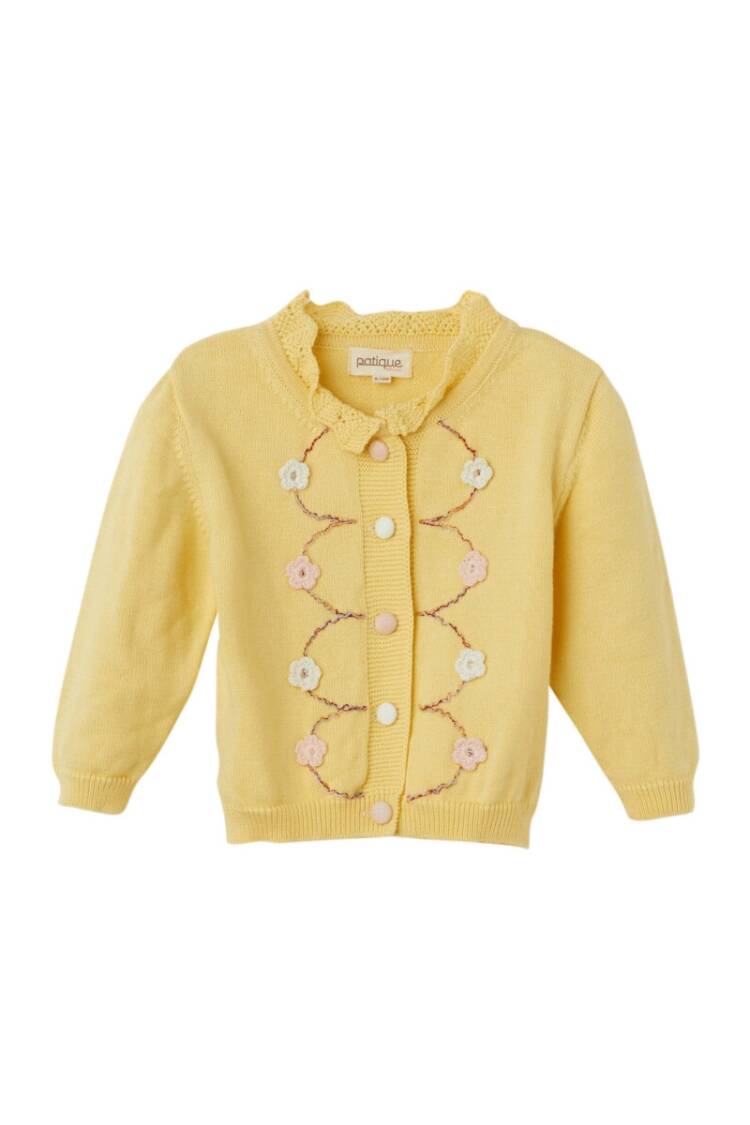 - Toptan Kız Bebek Organik Pamuk Çiçek Detaylı Hırka 1061-21154 - Brand: Uludağ Triko - Women & Kids, Baby Clothes Wholesale - Globality Store