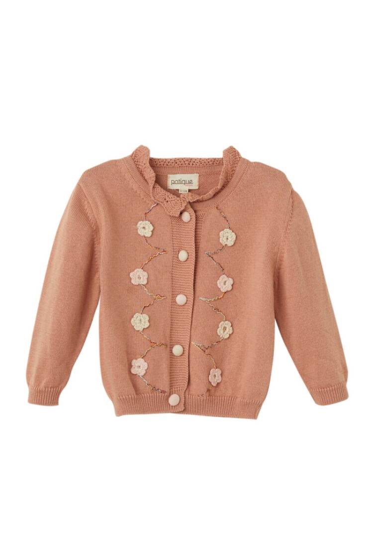 - Toptan Kız Bebek Organik Pamuk Çiçek Detaylı Hırka 1061-21154 - Brand: Uludağ Triko - Women & Kids, Baby Clothes Wholesale - Globality Store