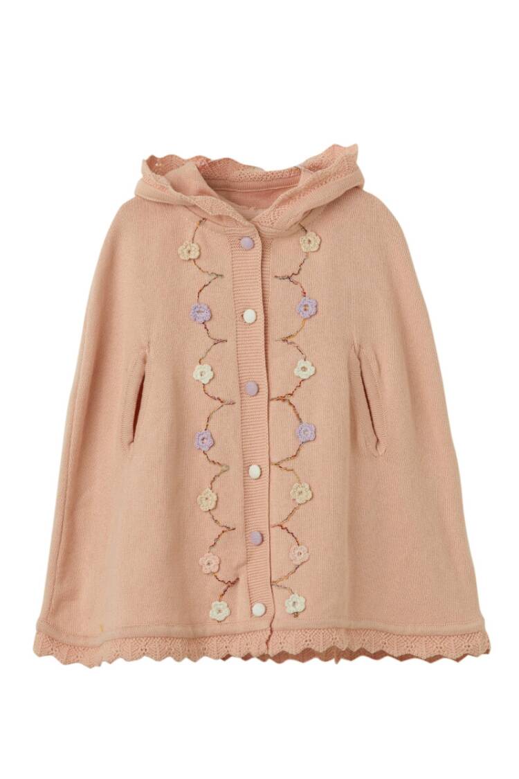 - Toptan Kız Bebek Organik Pamuk Çiçek Detaylı Panço 6-36M 1061-21167 - Brand: Uludağ Triko - Women & Kids, Baby Clothes Wholesale - Globality Store