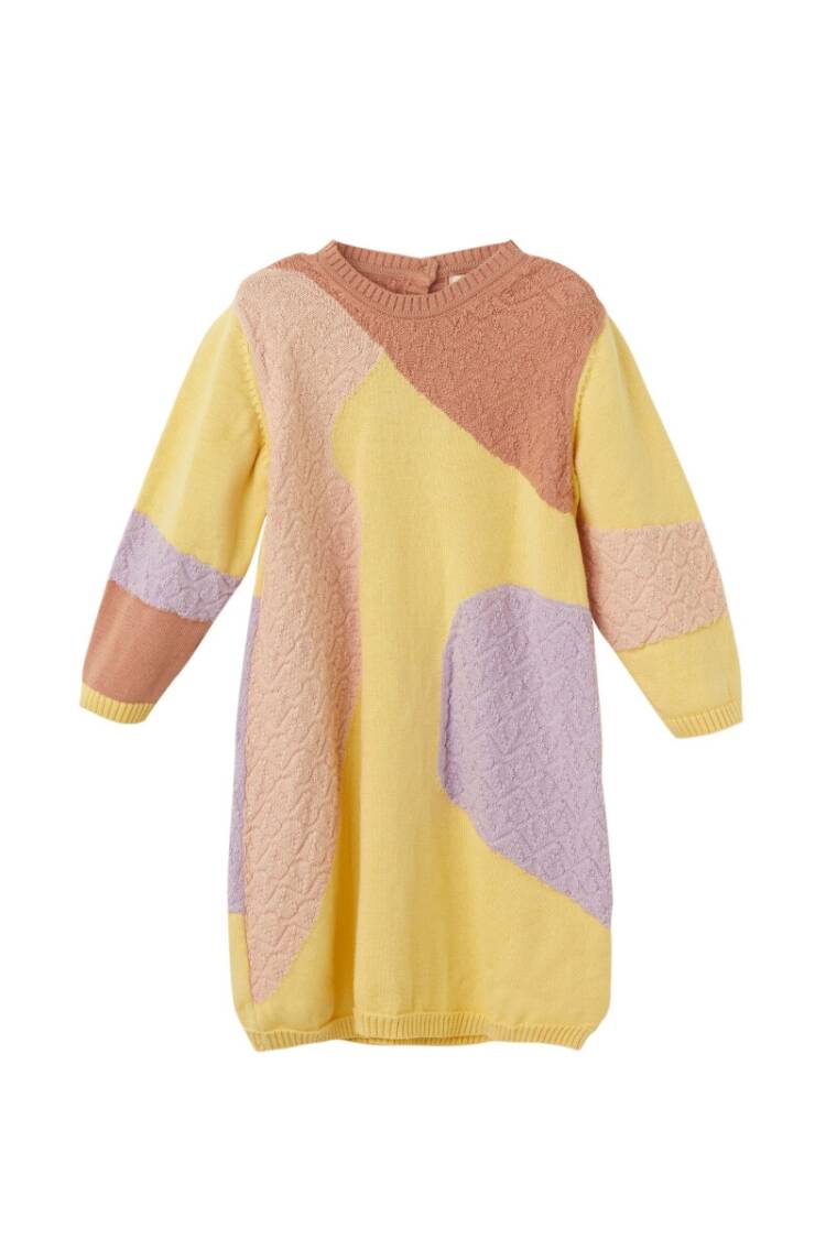 Baby Dress - Toptan Kız Bebek Organik Pamuk Elbise 6-36M 1061-21139 - Brand: Uludağ Triko - Women & Kids, Baby Clothes Wholesale - Globality Store