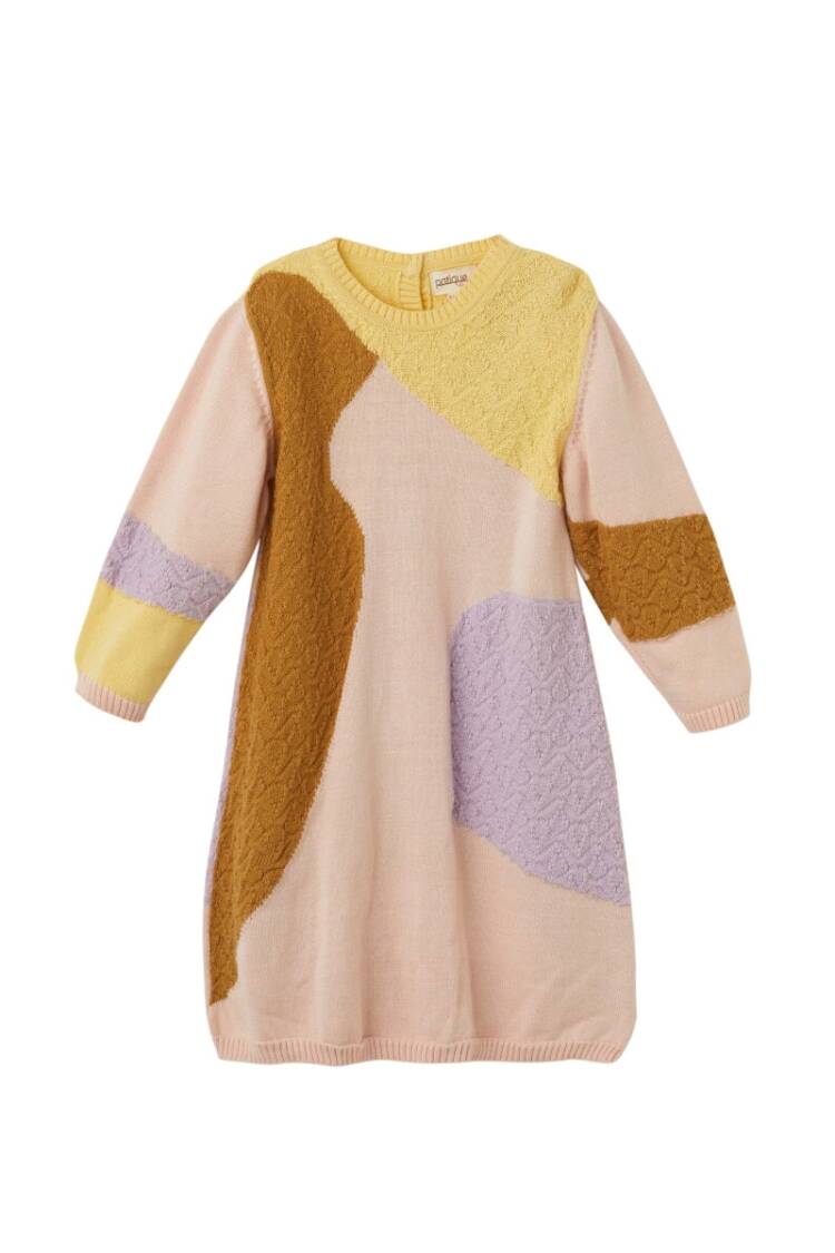 Baby Dress - Toptan Kız Bebek Organik Pamuk Elbise 6-36M 1061-21139 - Brand: Uludağ Triko - Women & Kids, Baby Clothes Wholesale - Globality Store