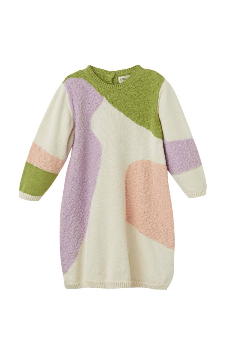 Baby Dress - Toptan Kız Bebek Organik Pamuk Elbise 6-36M 1061-21139 - Brand: Uludağ Triko - Women & Kids, Baby Clothes Wholesale - Globality Store