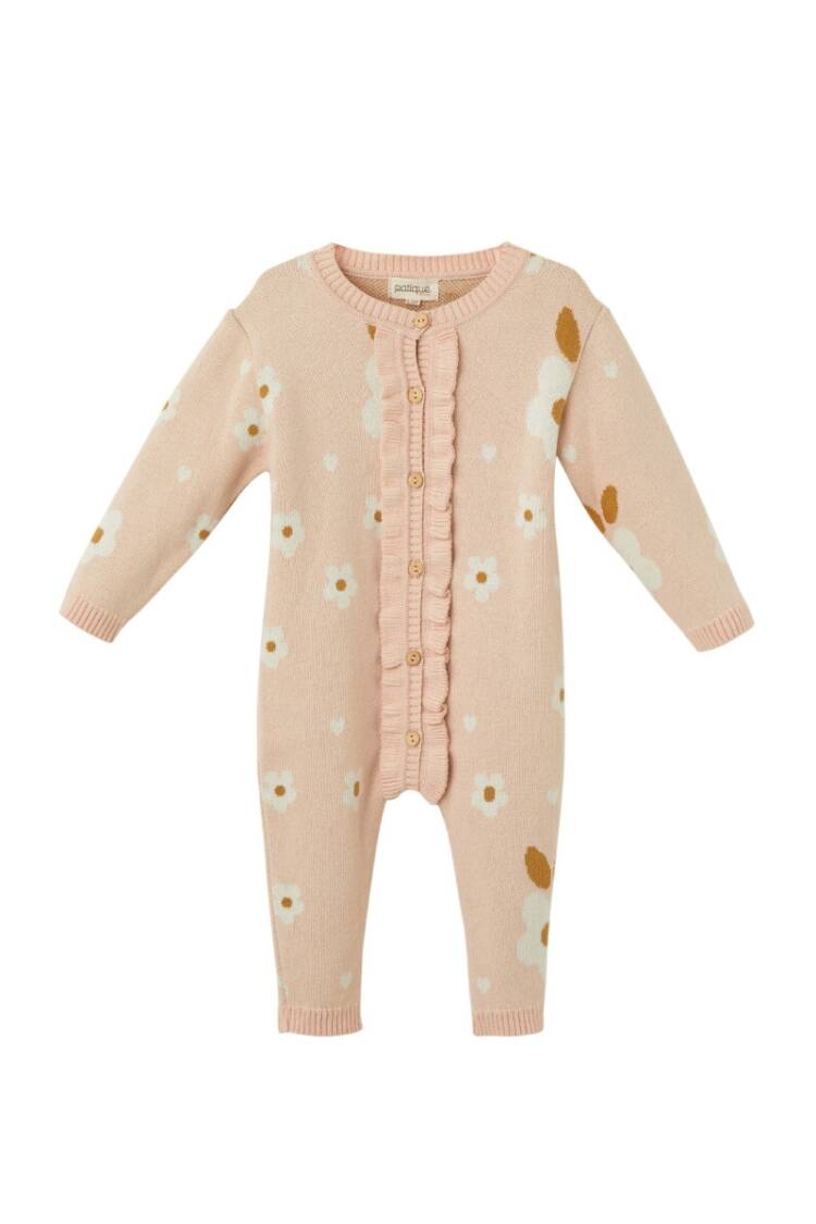 Baby Rompers and Overalls - Toptan Kız Bebek Organik Pamuk Tulum 3-18M 1061-21133 - Brand: Uludağ Triko - Women & Kids, Baby Clothes Wholesale - Globality Store