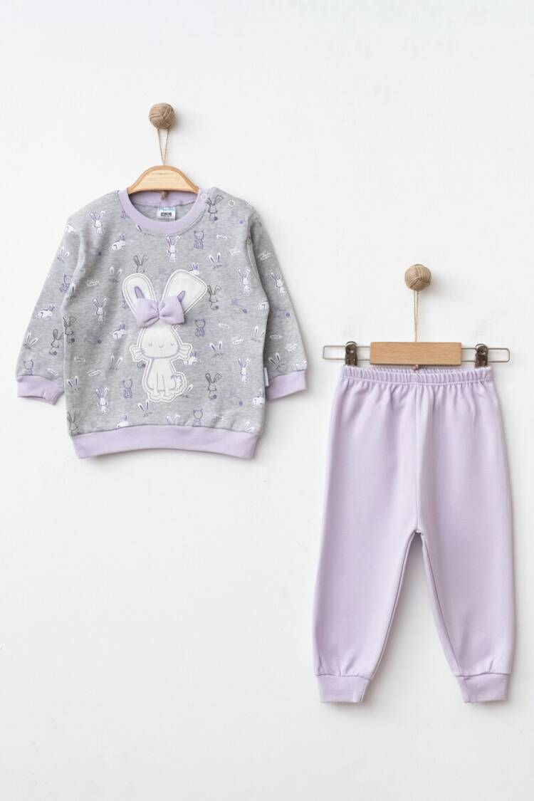 Underwear - Socks - Pajamas - Toptan Kız Bebek Pijama Takımı 9-18M 2017-2202 - Brand: Hoppidik - Women & Kids, Baby Clothes Wholesale - Globality Store
