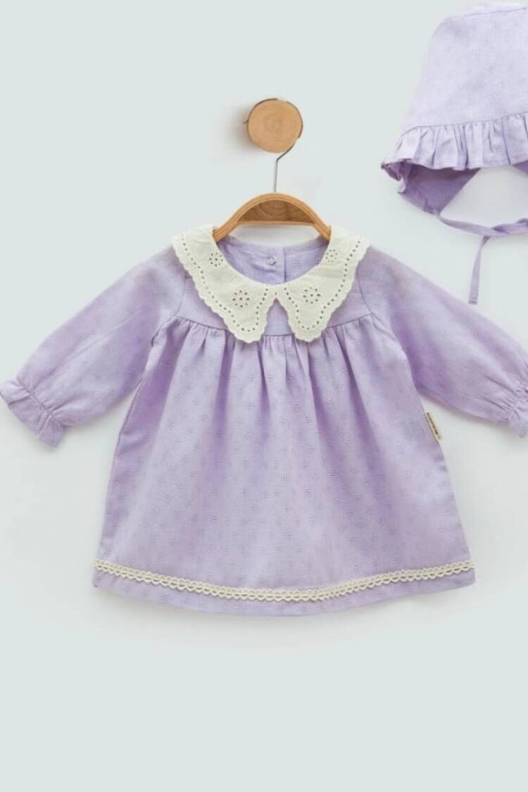 Baby Dress - Toptan Kız Bebek Şapkalı Elbise 3-12M 2018-2329 - Brand: Minicorn - Women & Kids, Baby Clothes Wholesale - Globality Store