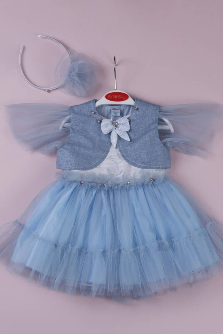 Baby Dress - Toptan Kız Bebek Taçlı Elbise 9-24M 1004-6299 - Brand: Bombili - Women & Kids, Baby Clothes Wholesale - Globality Store