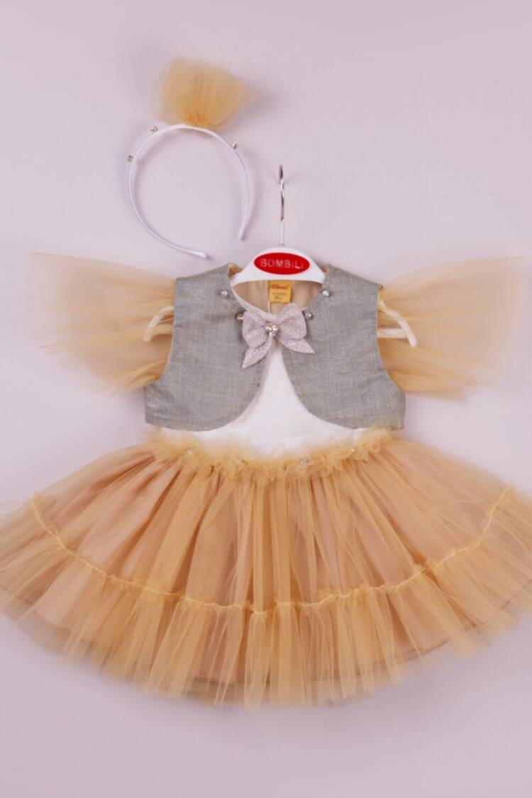 Baby Dress - Toptan Kız Bebek Taçlı Elbise 9-24M 1004-6299 - Brand: Bombili - Women & Kids, Baby Clothes Wholesale - Globality Store