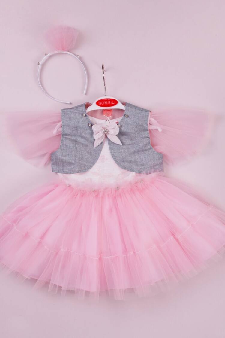 Baby Dress - Toptan Kız Bebek Taçlı Elbise 9-24M 1004-6299 - Brand: Bombili - Women & Kids, Baby Clothes Wholesale - Globality Store