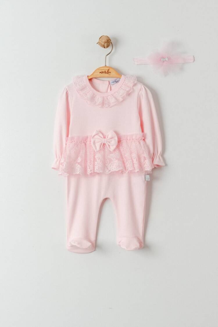 Baby Rompers and Overalls - Toptan Kız Bebek Taçlı Tulum 0-6M 2019-6289 - Brand: Miniborn - Women & Kids, Baby Clothes Wholesale - Globality Store