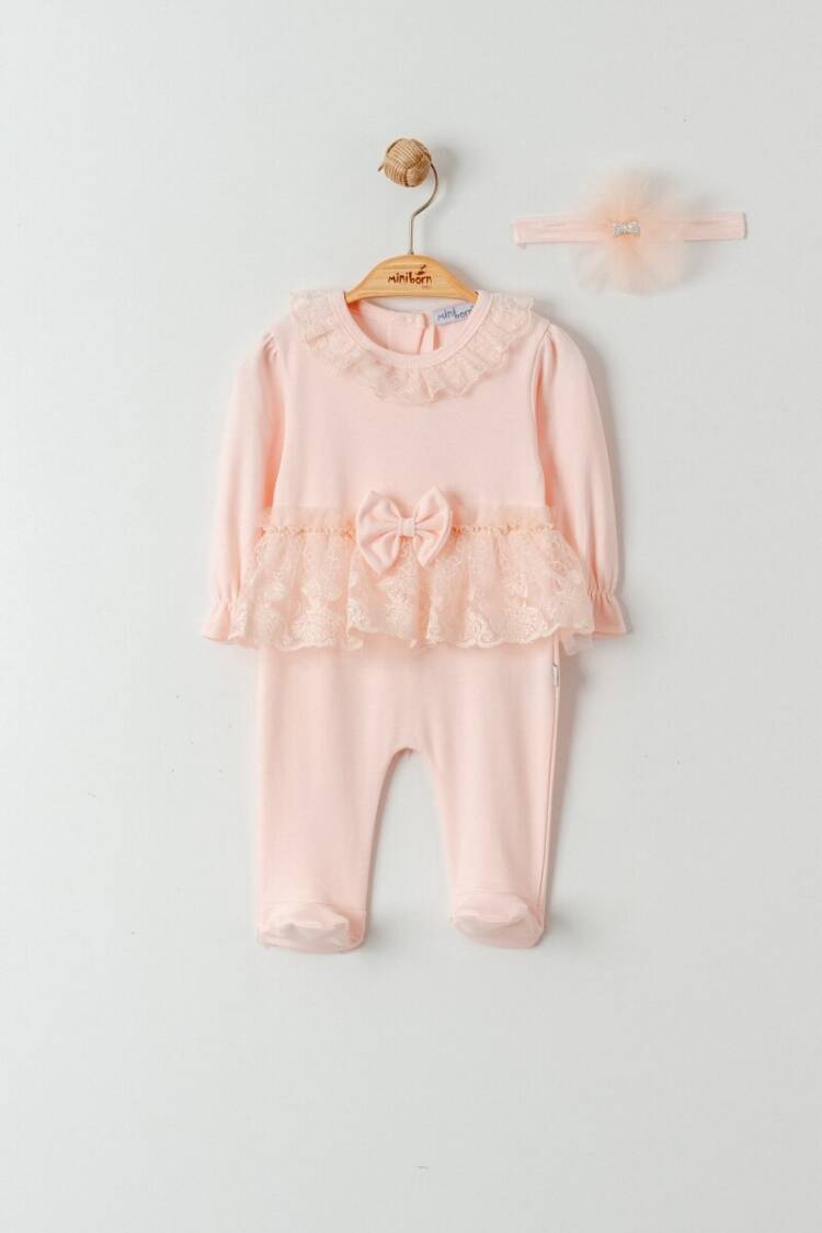 Baby Rompers and Overalls - Toptan Kız Bebek Taçlı Tulum 0-6M 2019-6289 - Brand: Miniborn - Women & Kids, Baby Clothes Wholesale - Globality Store