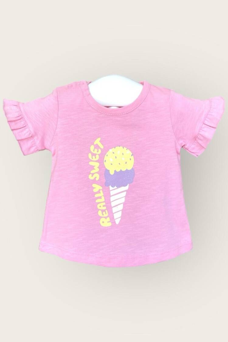 Baby Tops - Toptan Kız Bebek Tişört 6-18M 2047-3502 - Brand: Algiy Mini - Women & Kids, Baby Clothes Wholesale - Globality Store