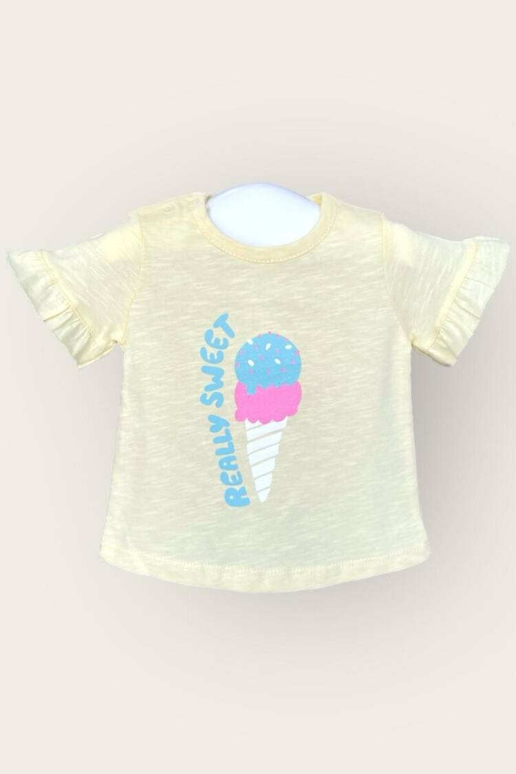 Baby Tops - Toptan Kız Bebek Tişört 6-18M 2047-3502 - Brand: Algiy Mini - Women & Kids, Baby Clothes Wholesale - Globality Store