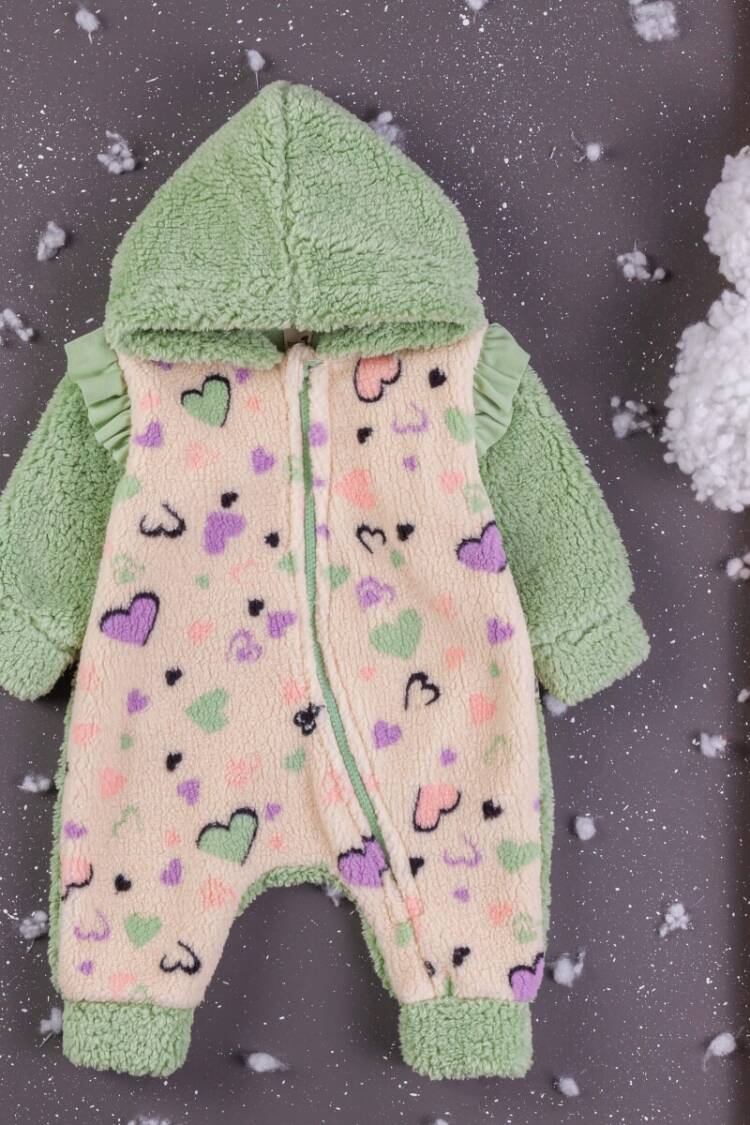 Baby Rompers and Overalls - Toptan Kız Bebek Welsoft Tulum 3-12M 1097-5411 - Brand: BabyZ - Women & Kids, Baby Clothes Wholesale - Globality Store