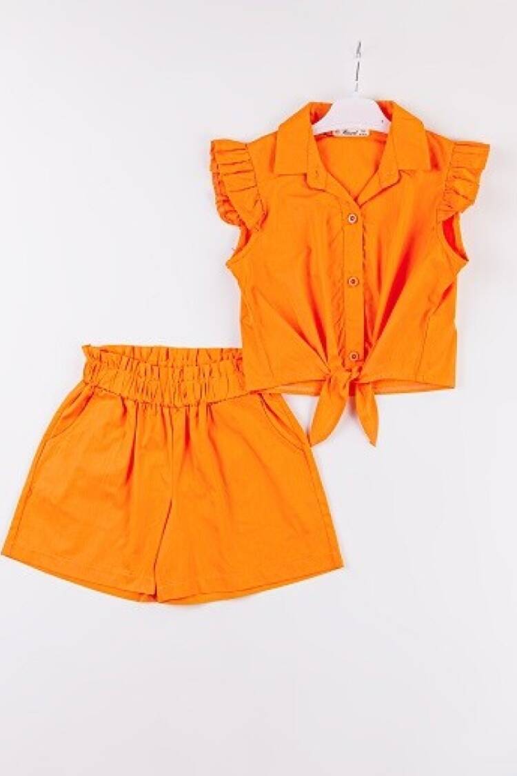 Girls' Suits - Toptan Kız Çocuk 2'li Bluz ve Şort Takımı 7-10Y 1016-24129 - Brand: Büşra Bebe - Women & Kids, Baby Clothes Wholesale - Globality Store