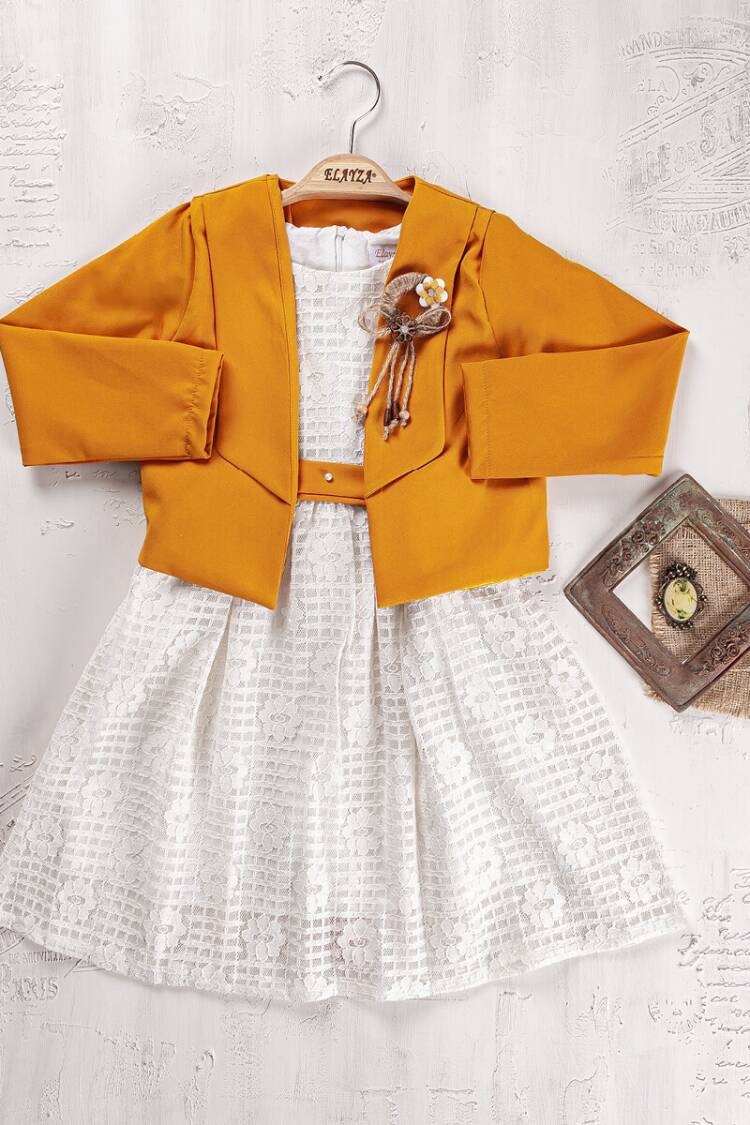 Girls' Suits - Toptan Kız Çocuk 2'li Ceket ve Elbise Takımı 5-8Y 2023-2258 - Brand: Elayza - Women & Kids, Baby Clothes Wholesale - Globality Store