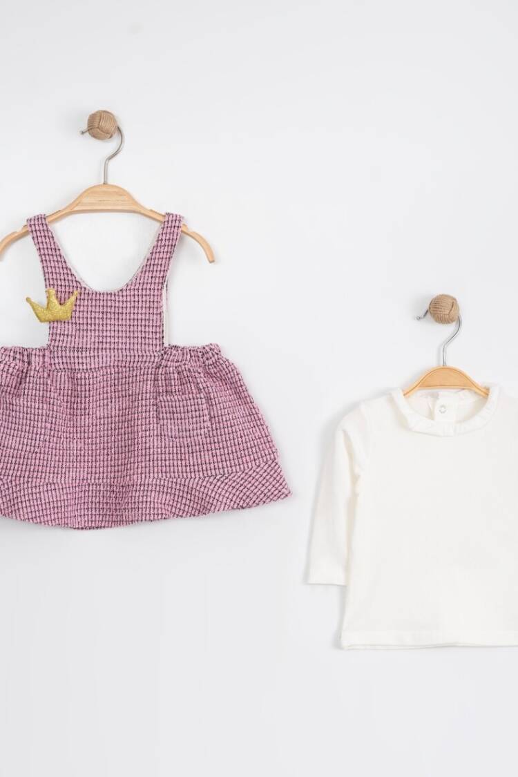Girl's Dress - Toptan Kız Çocuk 2'li Elbise ve Bluz Takım 1-4Y 2013-9021 - Brand: Tofigo - Women & Kids, Baby Clothes Wholesale - Globality Store