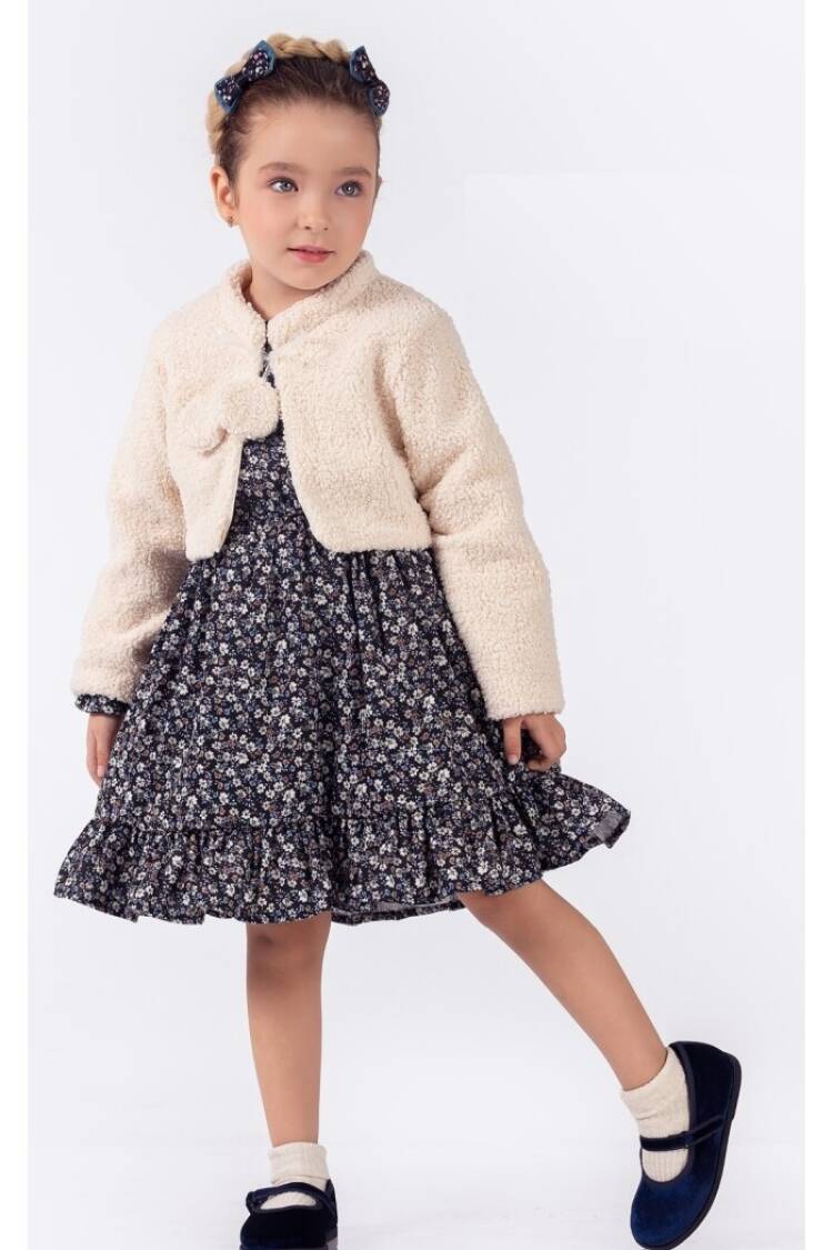 Girls' Suits - Toptan Kız Çocuk 2'li Elbise ve Ceket Takımı 2-5 Yaş 2023-2281 - Brand: Elayza - Women & Kids, Baby Clothes Wholesale - Globality Store