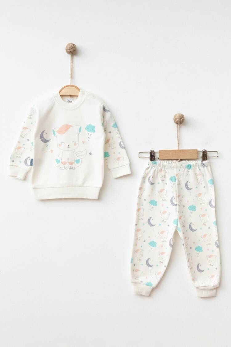 Underwear - Socks - Pajamas - Toptan Kız Çocuk 2'li Pijama Takımı 6-12M 2017-2377 - Brand: Hoppidik - Women & Kids, Baby Clothes Wholesale - Globality Store