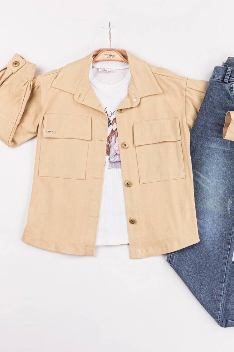 Girls' Suits - Toptan Kız Çocuk 3'lü Ceket, Badi ve Pantolonlu Takım 2-6Y 5610 1055-5610 - Brand: Miss Lore - Women & Kids, Baby Clothes Wholesale - Globality Store