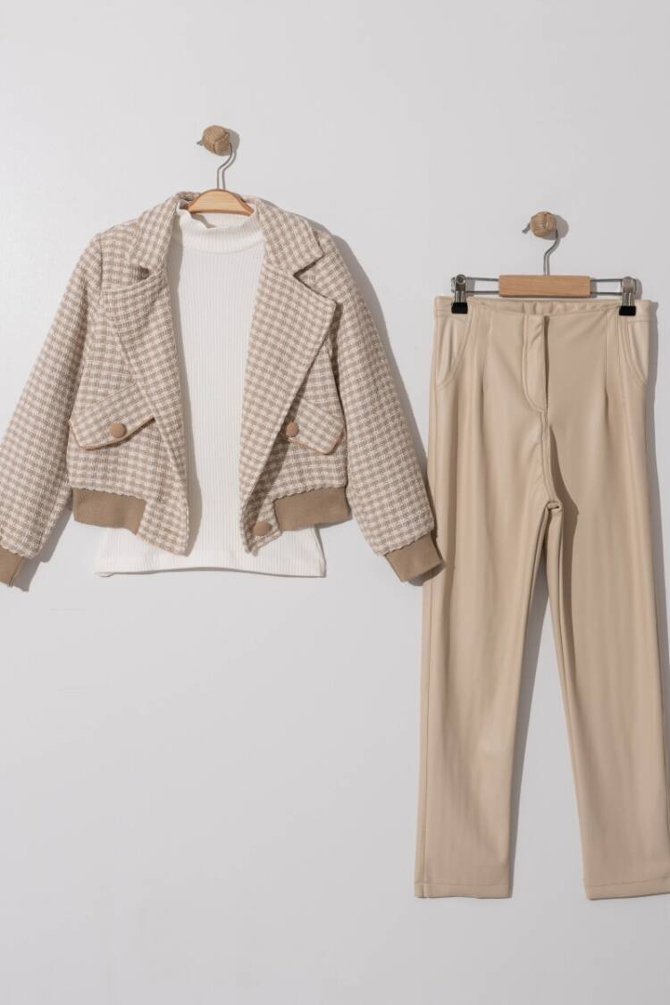 Girls' Suits - Toptan Kız Çocuk 3'lü Ceket Pantolon ve Body Takım 6-9Y 2008-5705 - Brand: Gocoland - Women & Kids, Baby Clothes Wholesale - Globality Store