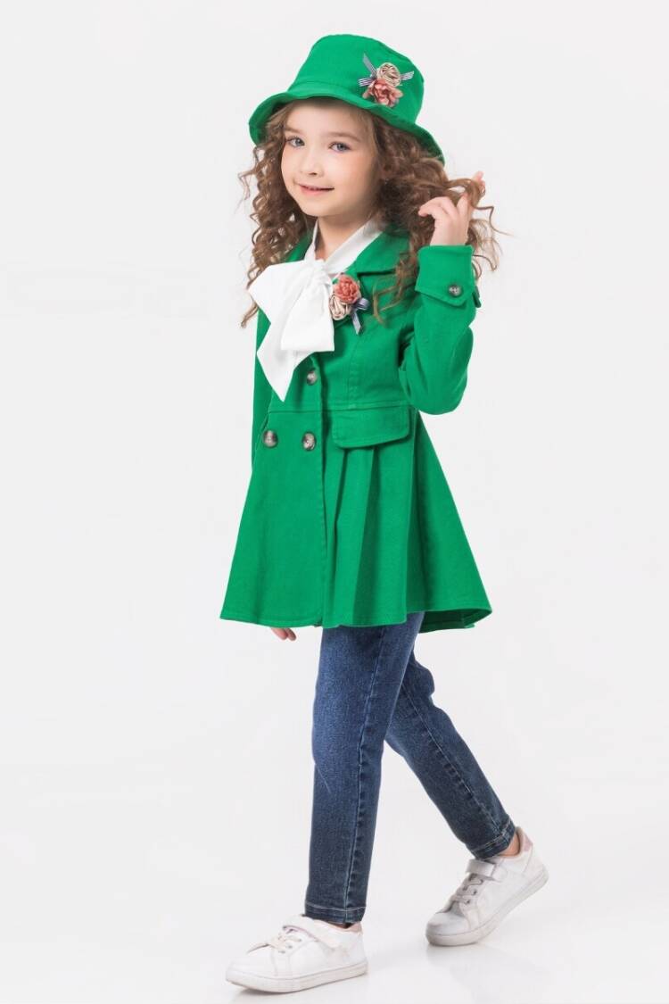 Girls' Suits - Toptan Kız Çocuk 3'lü Ceket, Tişört ve Kot Pantolon Takım 2-6Y 1055-5607 - Brand: Miss Lore - Women & Kids, Baby Clothes Wholesale - Globality Store