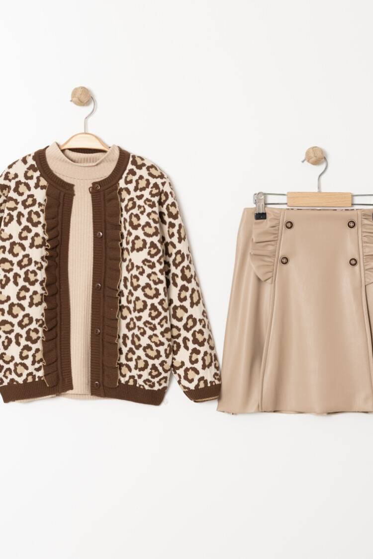 Girls' Suits - Toptan Kız Çocuk 3'lü Hırka Body ve Etek Takım 10-13Y 2008-5818 - Brand: Gocoland - Women & Kids, Baby Clothes Wholesale - Globality Store