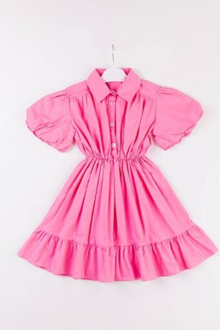 Girl's Dress - Toptan Kız Çocuk Balon Kol Elbise 7-10Y 1016-24119 - Brand: Büşra Bebe - Women & Kids, Baby Clothes Wholesale - Globality Store