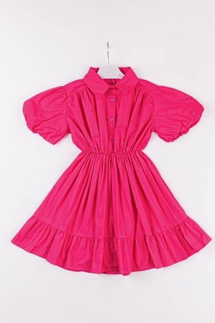 Girl's Dress - Toptan Kız Çocuk Balon Kol Elbise 7-10Y 1016-24119 - Brand: Büşra Bebe - Women & Kids, Baby Clothes Wholesale - Globality Store
