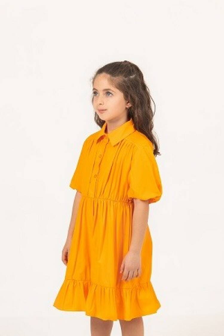 Girl's Dress - Toptan Kız Çocuk Balon Kol Elbise 7-10Y 1016-24119 - Brand: Büşra Bebe - Women & Kids, Baby Clothes Wholesale - Globality Store