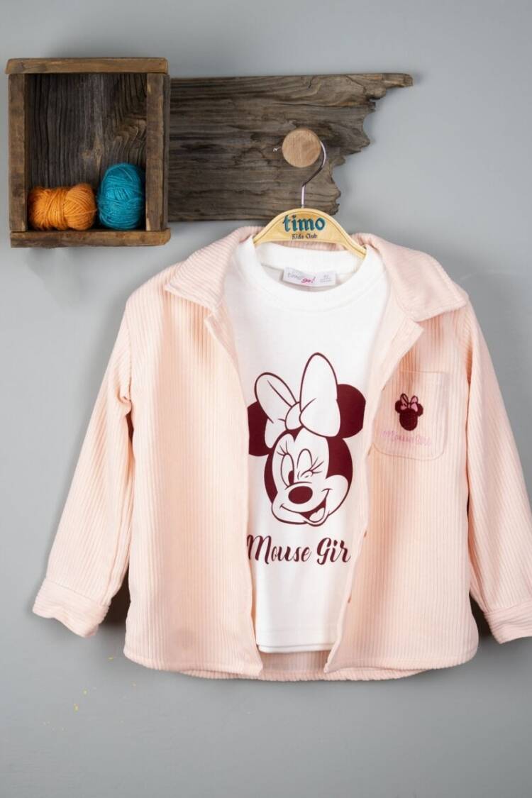 Girl's Shirt - Toptan Kız Çocuk Baskılı Tişört ve Gömlek 6-9Y 1018-T3KDT014237683 - Brand: Timo - Women & Kids, Baby Clothes Wholesale - Globality Store