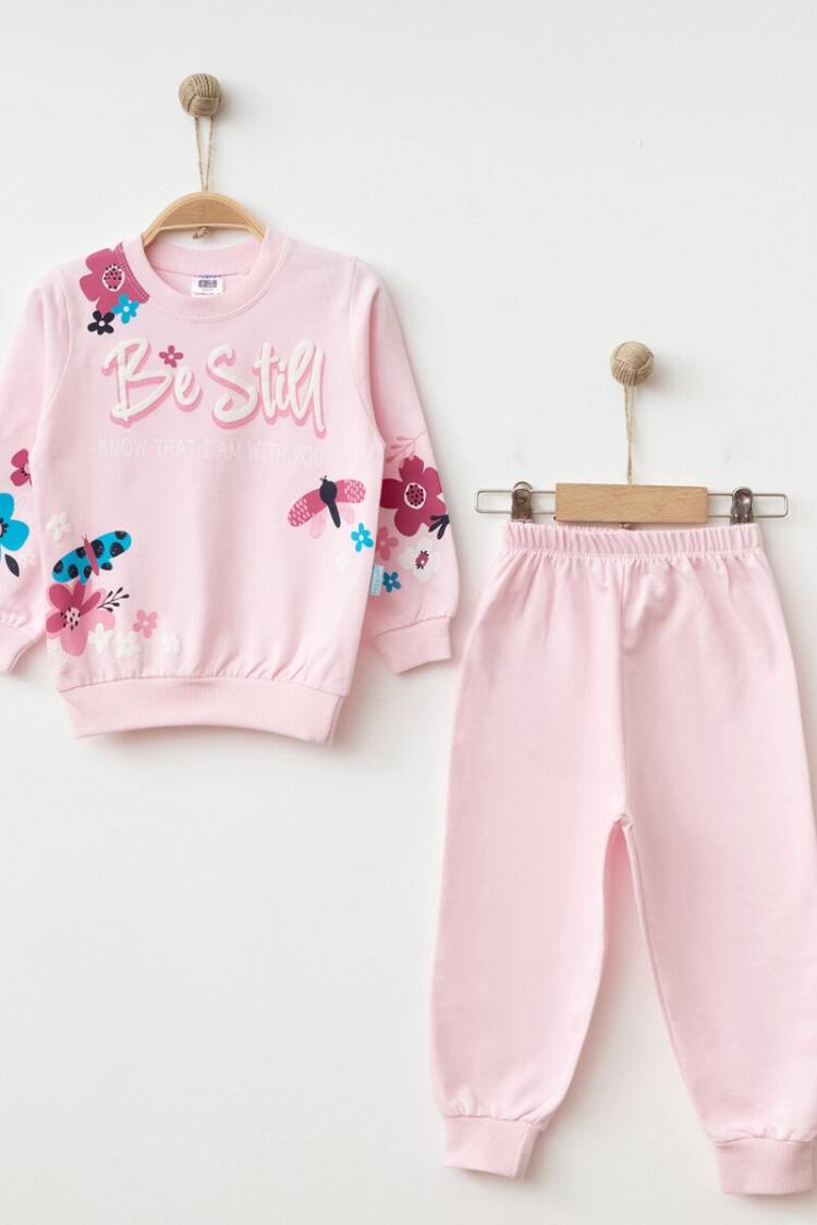 Girls' Suits - Toptan Kız Çocuk Baskılı Tracksuit Set 2-4Y 2017-2373 - Brand: Hoppidik - Women & Kids, Baby Clothes Wholesale - Globality Store