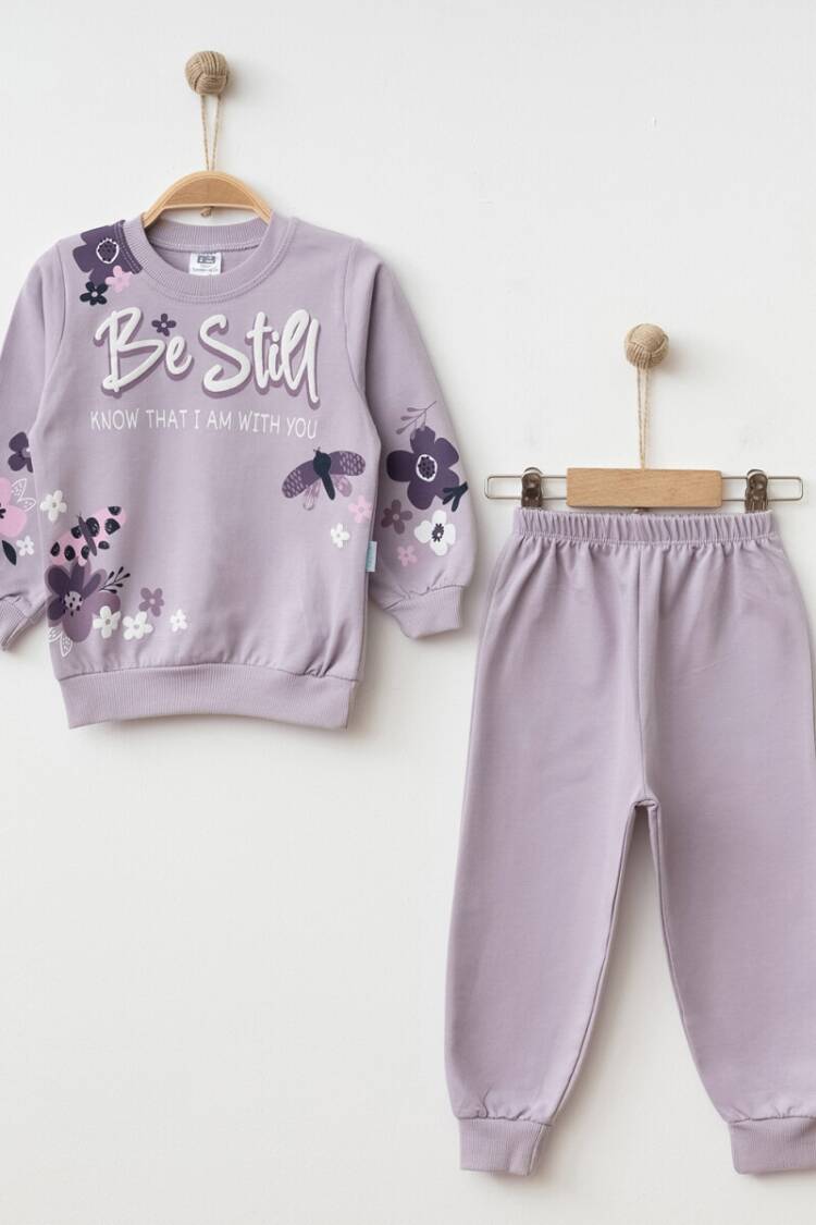 Girls' Suits - Toptan Kız Çocuk Baskılı Tracksuit Set 2-4Y 2017-2373 - Brand: Hoppidik - Women & Kids, Baby Clothes Wholesale - Globality Store