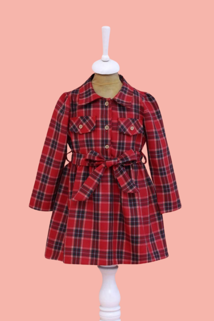 Girl's Dress - Toptan Kız Çocuk Beli Kuşaklı Elbise 2-5Y 1049-6573 - Brand: Lilax - Women & Kids, Baby Clothes Wholesale - Globality Store