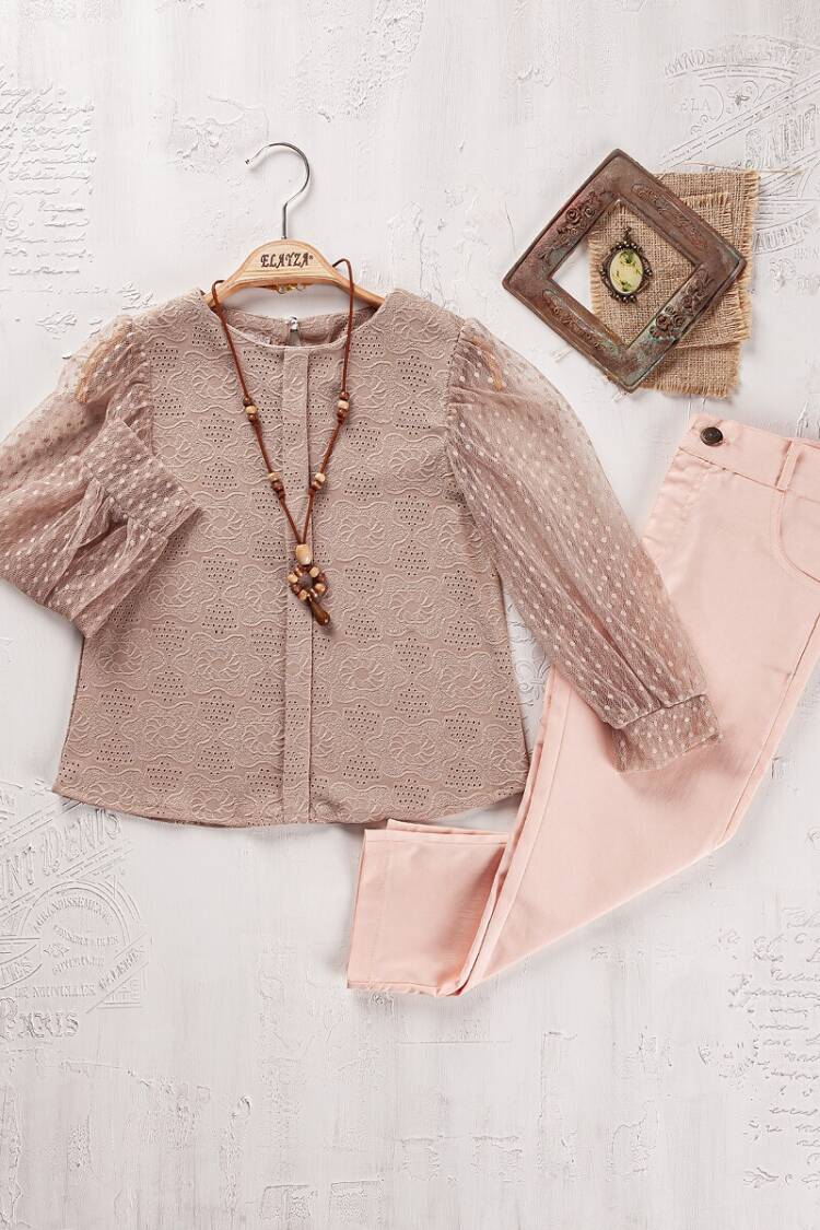 Girls' Suits - Toptan Kız Çocuk Bluz ve Pantolon Takımı 5-8 Yaş 2023-2268 - Brand: Elayza - Women & Kids, Baby Clothes Wholesale - Globality Store