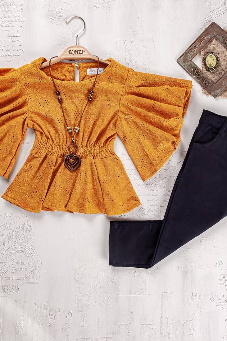 Girls' Suits - Toptan Kız Çocuk Bluz ve Pantolon Takımı 9-12 Yaş 2023-2265 - Brand: Elayza - Women & Kids, Baby Clothes Wholesale - Globality Store