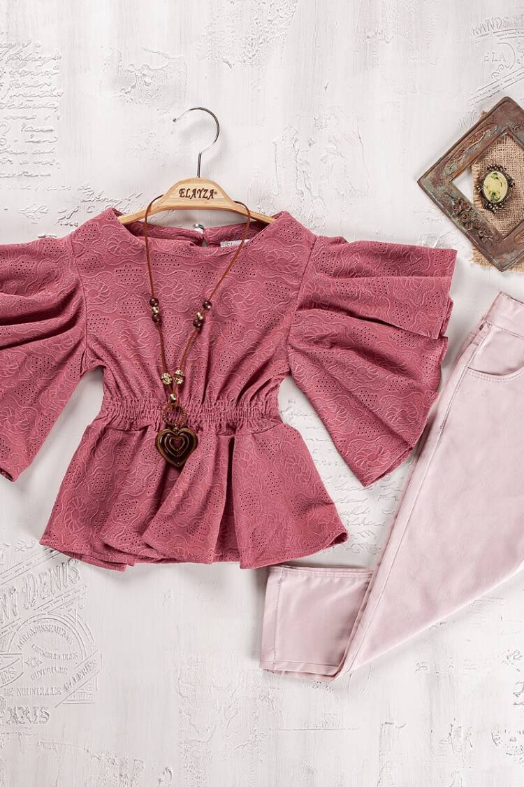 Girls' Suits - Toptan Kız Çocuk Bluz ve Pantolon Takımı 9-12 Yaş 2023-2265 - Brand: Elayza - Women & Kids, Baby Clothes Wholesale - Globality Store