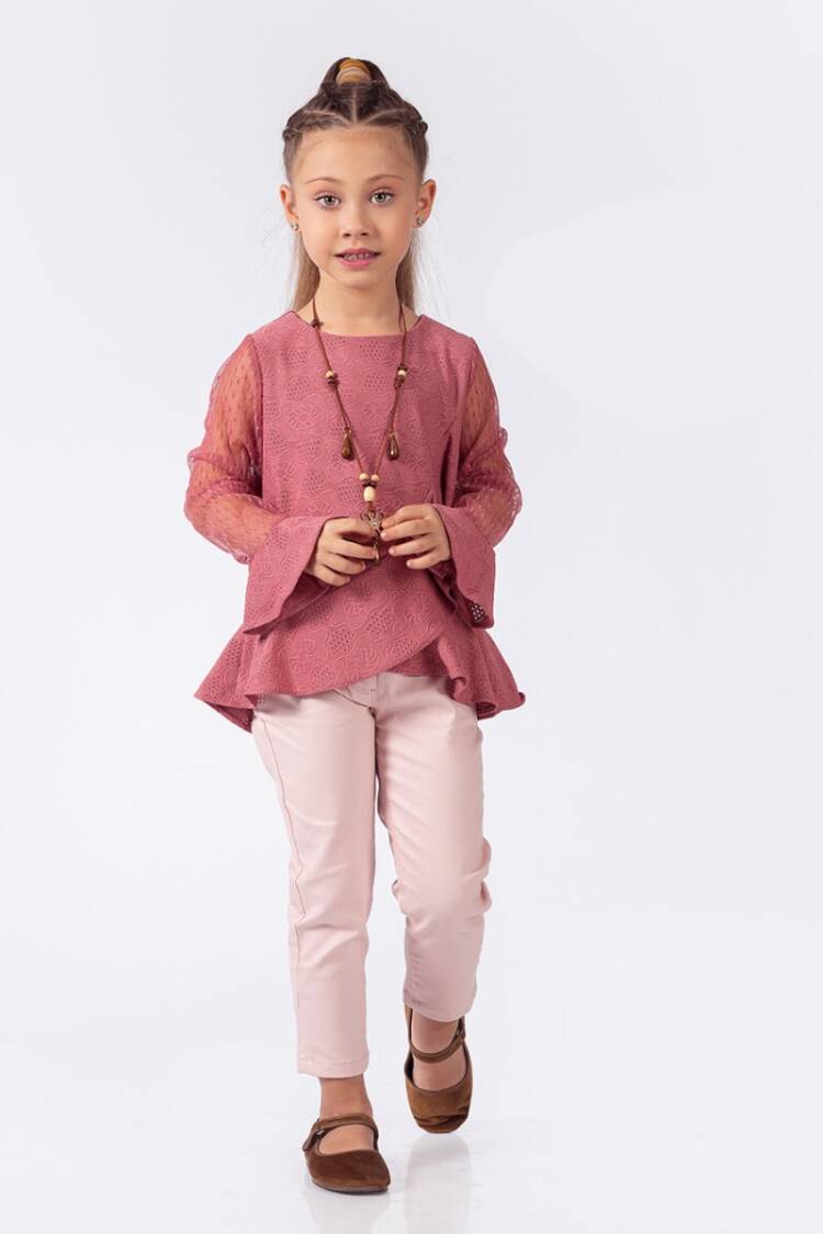 Girls' Suits - Toptan Kız Çocuk Bluz ve Pantolon Takımı 9-12 Yaş 2023-2267 - Brand: Elayza - Women & Kids, Baby Clothes Wholesale - Globality Store