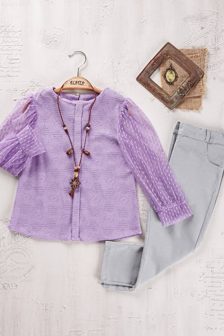 Girls' Suits - Toptan Kız Çocuk Bluz ve Pantolon Takımı 9-12 Yaş 2023-2269 - Brand: Elayza - Women & Kids, Baby Clothes Wholesale - Globality Store