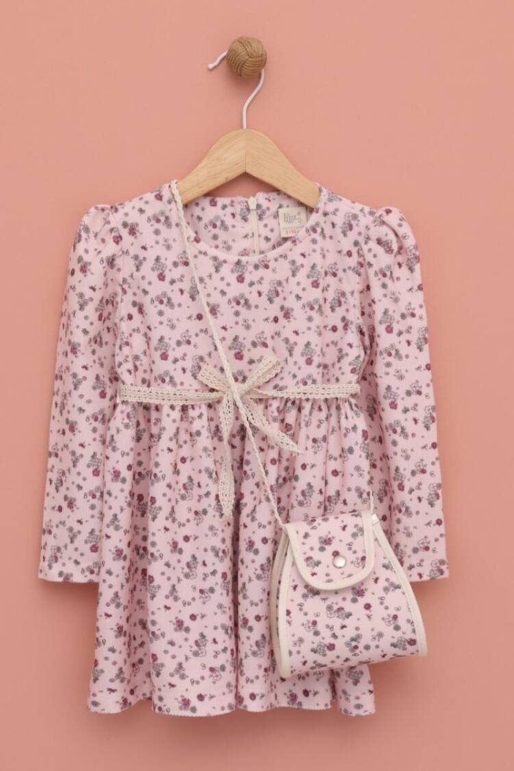 Girl's Dress - Toptan Kız Çocuk Çantalı Elbise 2-5Y 1049-6551 - Brand: Lilax - Women & Kids, Baby Clothes Wholesale - Globality Store