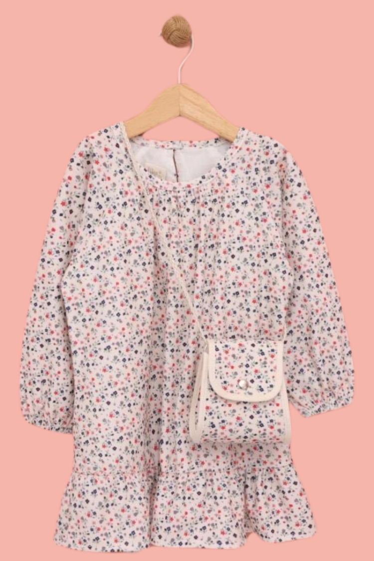 Girl's Dress - Toptan Kız Çocuk Çantalı Elbise 2-5Y 1049-6553 - Brand: Lilax - Women & Kids, Baby Clothes Wholesale - Globality Store