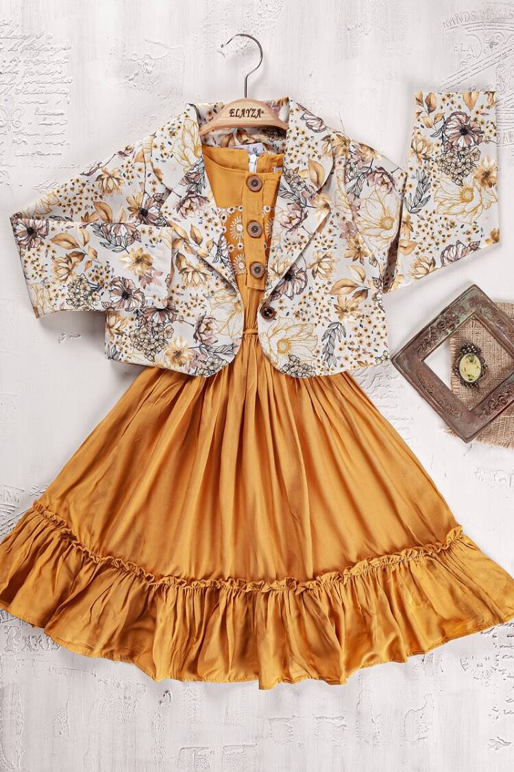 Girls' Suits - Toptan Kız Çocuk Ceketli Elbise 5-8Y 2023-2342 - Brand: Elayza - Women & Kids, Baby Clothes Wholesale - Globality Store