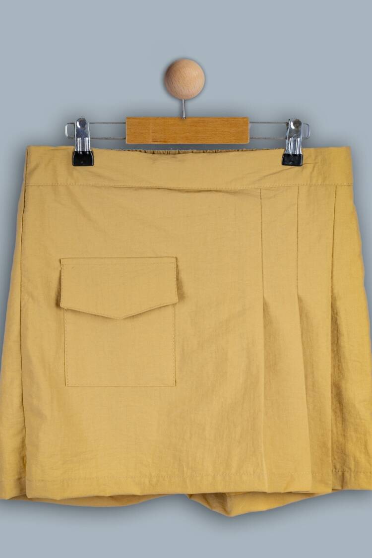 Girls' Bottom Wear - Toptan Kız Çocuk Cepli Şort Etek 10-13Y 1018-TK4DÜ072241334 - Brand: Timo - Women & Kids, Baby Clothes Wholesale - Globality Store