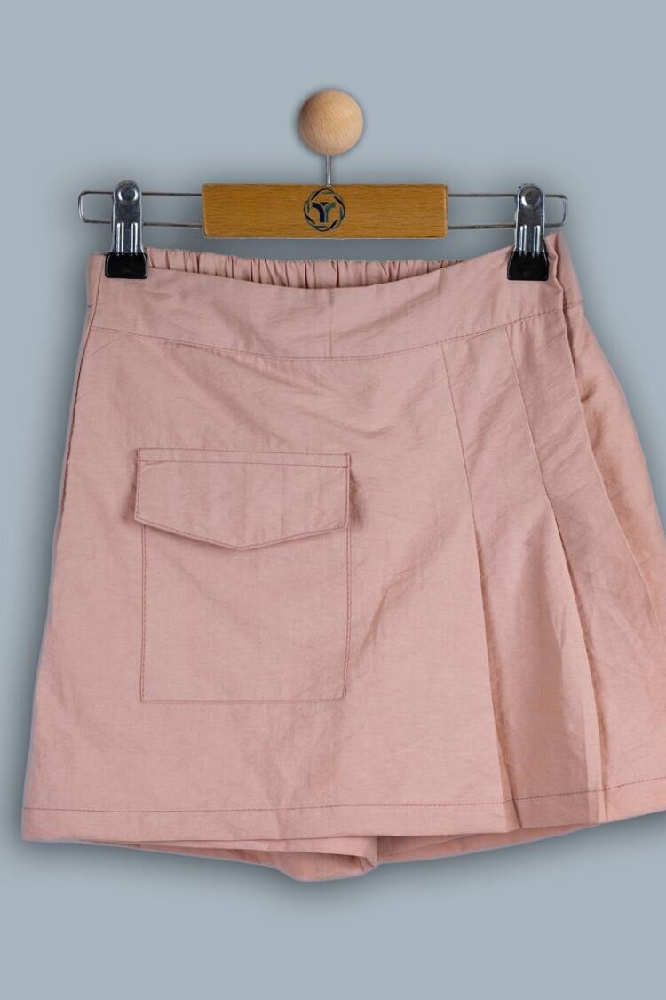 Girls' Bottom Wear - Toptan Kız Çocuk Cepli Şort Etek 6-9Y 1018-TK4DÜ072241333 - Brand: Timo - Women & Kids, Baby Clothes Wholesale - Globality Store