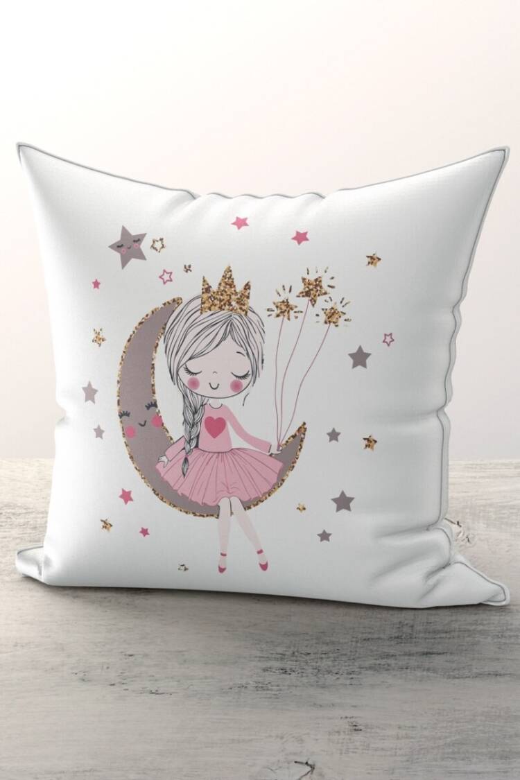 Sleep Products - Toptan Kız Çocuk Desenli Kırlent Kılıfı 43*43cm 2044-TLAKR-085 - Brand: Talia Home - Women & Kids, Baby Clothes Wholesale - Globality Store