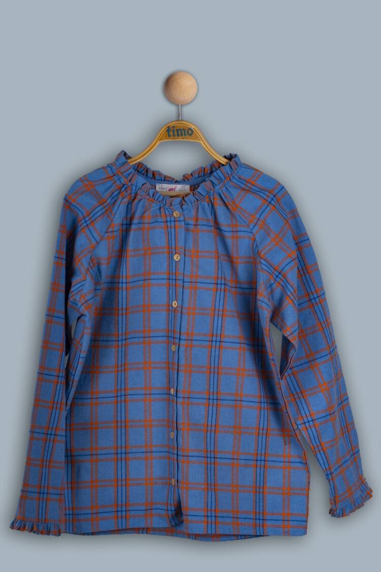 Girl's Shirt - Toptan Kız Çocuk Ekose Gömlek 10-13Y 1018-TK4DÜ012242364 - Brand: Timo - Women & Kids, Baby Clothes Wholesale - Globality Store