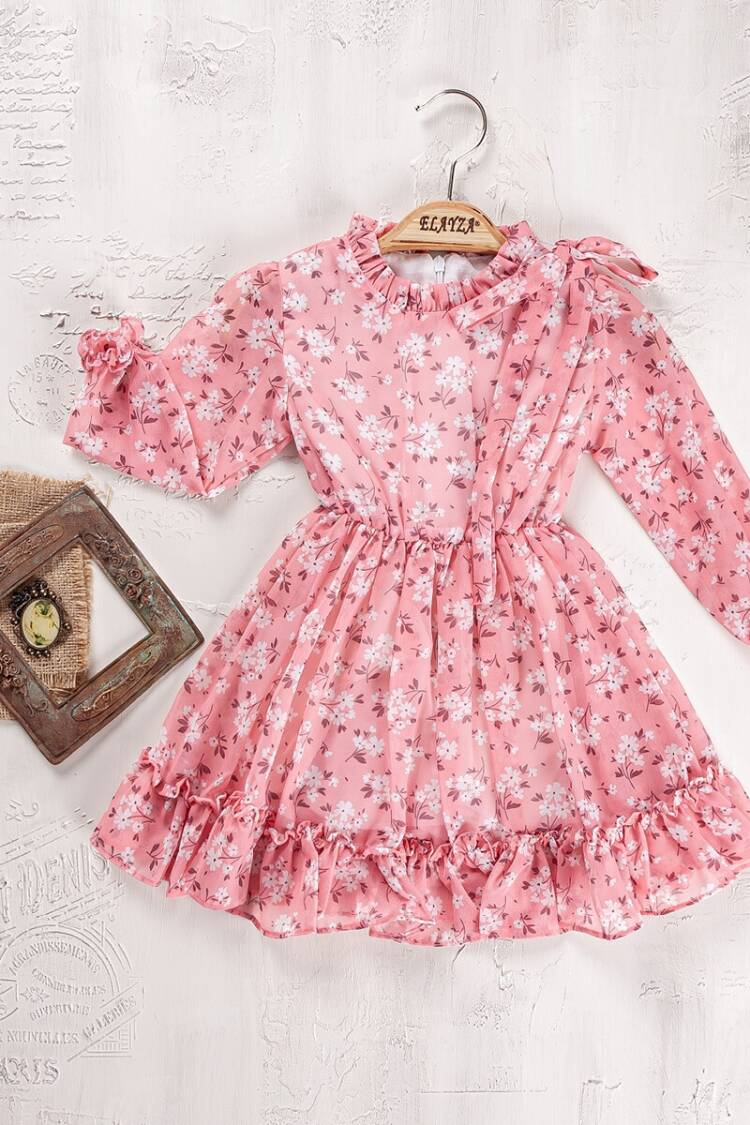 Girl's Dress - Toptan Kız Çocuk Elbise 2-5 Yaş 2023-2274 - Brand: Elayza - Women & Kids, Baby Clothes Wholesale - Globality Store