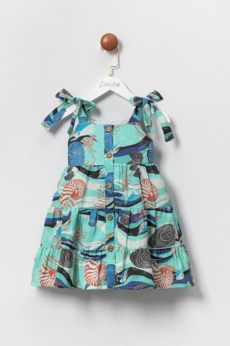 Girl's Dress - Toptan Kız Çocuk Elbise 2-5Y 1014-CMN3420 - Brand: Cumino - Women & Kids, Baby Clothes Wholesale - Globality Store