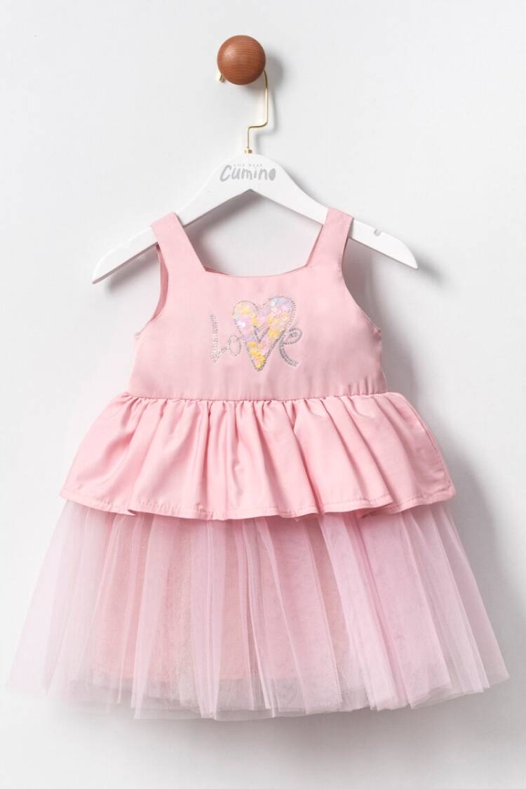 Girl's Dress - Toptan Kız Çocuk Elbise 2-5Y 1014-CMN3448 - Brand: Cumino - Women & Kids, Baby Clothes Wholesale - Globality Store